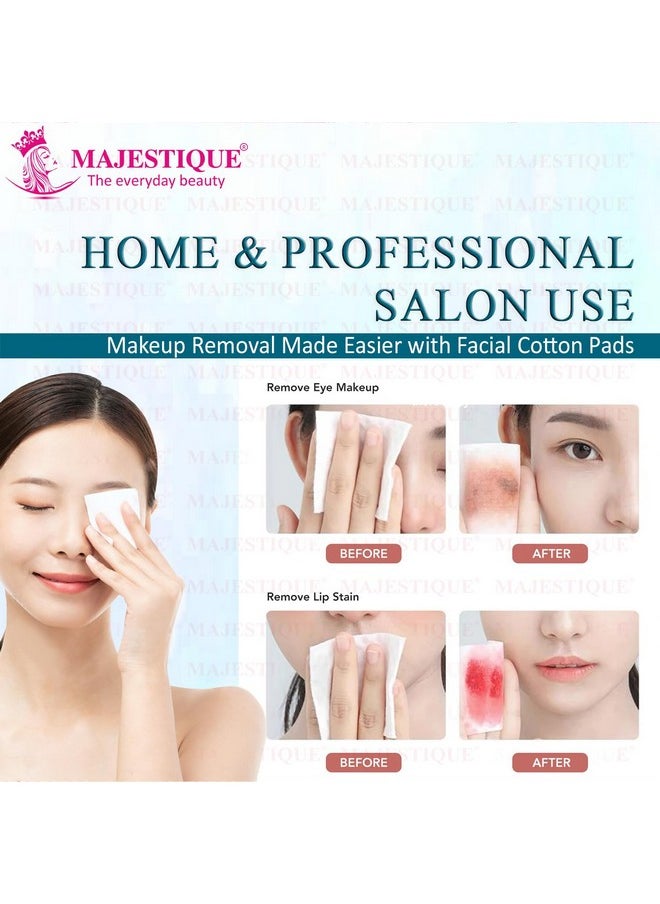 MAJESTIQUE Majestique Makeup Removing Cotton Wipes with Soft Touch for Eye, Face Cleansing Tissues, Pure Cotton Pad, Multifunctional, Cotton Pads for Face Toner - 460 Count / 2 Box  - Image 2