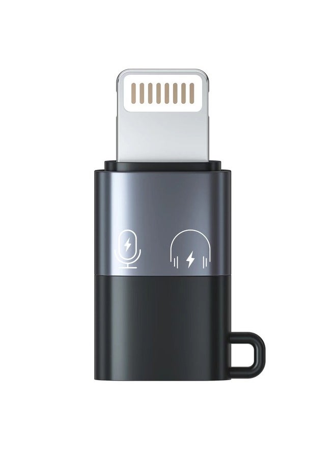 USB-C to Lightning OTG Adapter with Charging & Digital Audio DAC Support for iPhone 13 12 11 Pro Max iPad - File Transfer, Headphone Converter