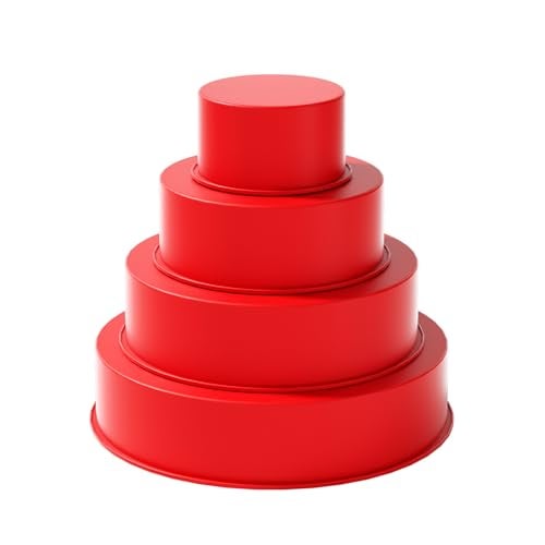 saphe 4 packs Silicone Cake Pans Nonstick Silicone Round Cake Molds for baking silicone bakeware sets for Cakes Cheese Cakes and Chocolate Cake 46810inch - Image 1
