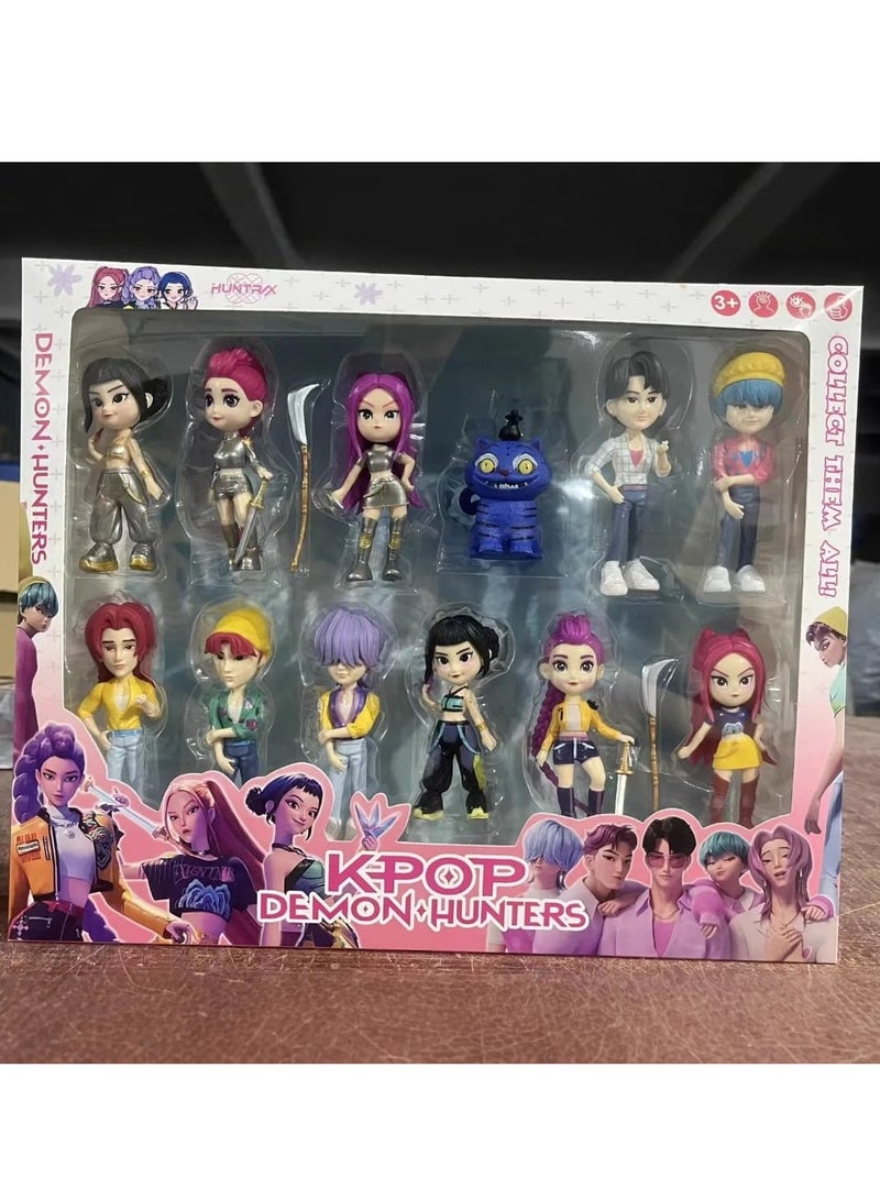 KPOP Figures Kpop Demon Hunters Action Figure Home Decor Desk Ornament For Hunters Fans 12 pcs set - Image 1
