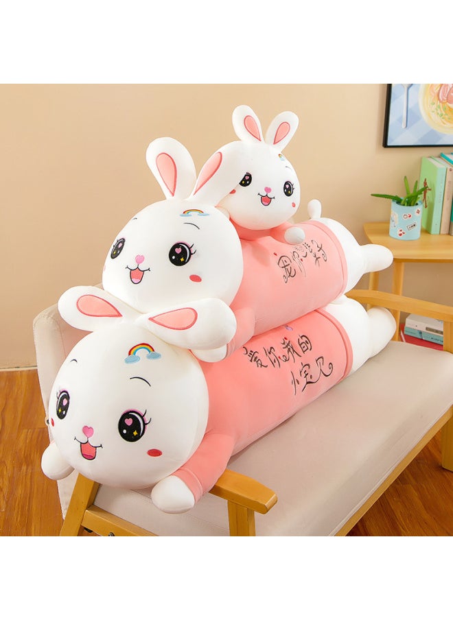 Generic - Cute Lie-down Rainbow Rabbit Plush Toy Girl Lie-down Rabbit Sleeping Pillow Doll Doll Gift-Specifications:90cm Pampering You For A Lifetime - Image 1