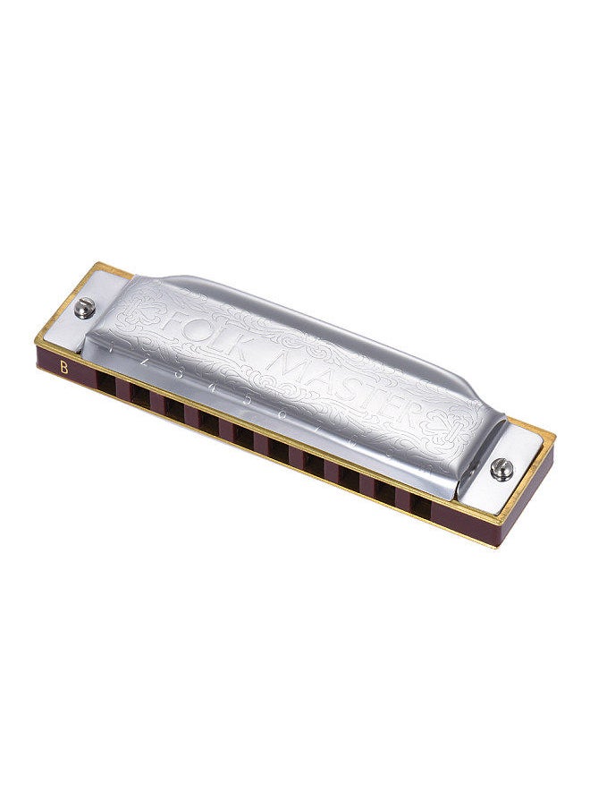 Suzuki - 1072-B Folkmaster Standard 10-Hole Diatonic Harmonica Key of B 20 Tone for Beginner Student - Image 1