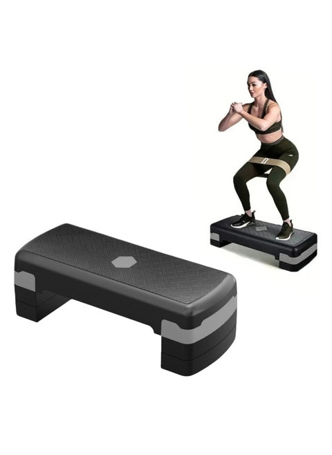 Aerobic Exercise Step 3 Level Adjustable Aerobic Stepper Step Platform for Step Up 68cm Step Deck for Home & Gym Workout