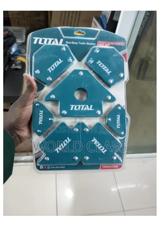 TOTAL TOTAL 7PCS Magnetic Welding Holder Set – Heavy Duty Magnets for Welding & Positioning, Includes Mini, 3" and 4" Multi-Angle Magnets, Pull Force Up to 50Lbs, Ideal for DIY and Professional Welding Projects – Double Blister Packaging  - Image 3