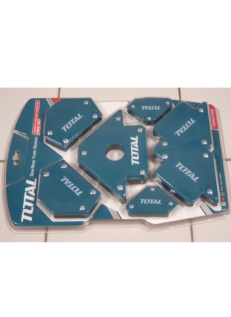 TOTAL TOTAL 7PCS Magnetic Welding Holder Set – Heavy Duty Magnets for Welding & Positioning, Includes Mini, 3" and 4" Multi-Angle Magnets, Pull Force Up to 50Lbs, Ideal for DIY and Professional Welding Projects – Double Blister Packaging  - Image 4