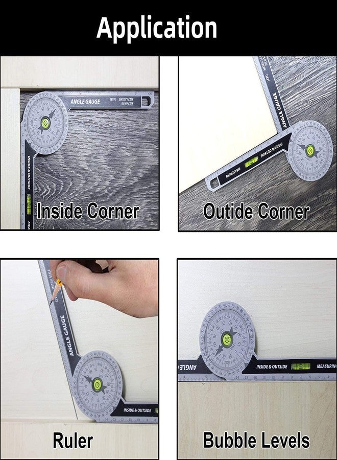 NORTOOLS Miter Saw Protractor, Measuring Tools Precision Laser Inside & Outside Miter Angle Finder with Laser Dial For Carpenters, Plumbers, Building Trades, DIY - Image 4