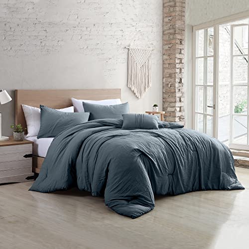 Modern Threads Modern Threads 4Piece GarmentWashed Comforter Set Beck Denim Queen 