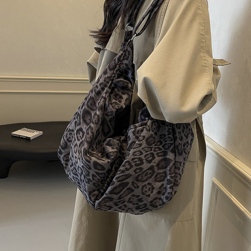 Casual Commuter Large Capacity Leopard Print Bag Women'S All-Match Crossbody Bag Shoulder Tote Bag - Image 4