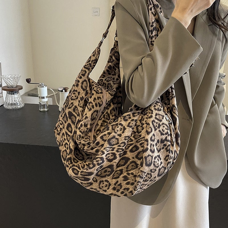 Casual Commuter Large Capacity Leopard Print Bag Women'S All-Match Crossbody Bag Shoulder Tote Bag - Image 2