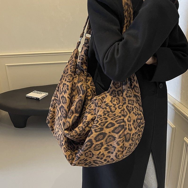 Casual Commuter Large Capacity Leopard Print Bag Women'S All-Match Crossbody Bag Shoulder Tote Bag - Image 5