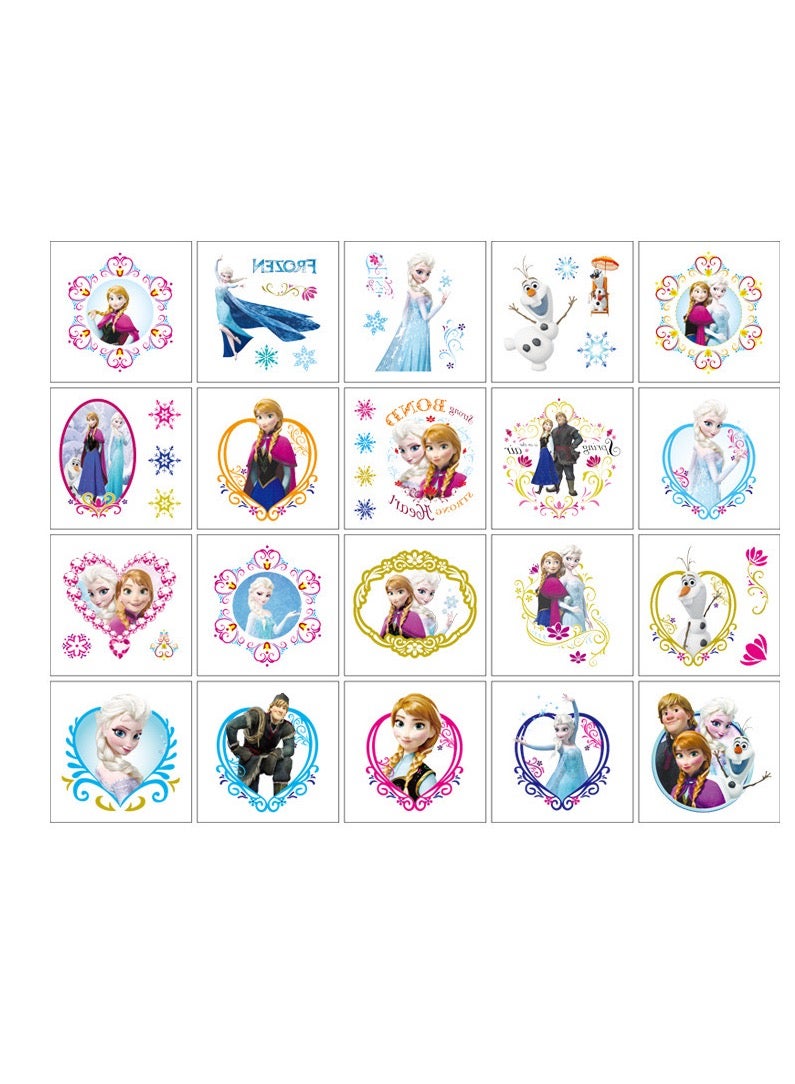 5*5cm 20pcs Frozen tattoo stickers personalized fashion holiday party gifts temporary stickers washable stickers - Image 3