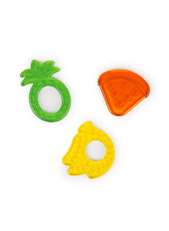 Bright Starts Juicy Chews 3-Pack Textured Teethers - Watermelon/Pineapple/Banana  - Image 1