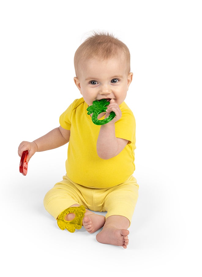 Bright Starts Juicy Chews 3-Pack Textured Teethers - Watermelon/Pineapple/Banana  - Image 3