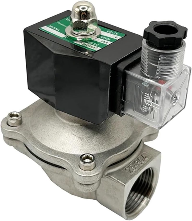 صمام كهرومغناطيسي مغلق عادةً بقياس 1/2" 3/4" 1" 2" للمياه، جهد 24v أو 230v أو 12v، من الفولاذ المقاوم للصدأ، معتمد IP65، مع ختم NBR_240VAC - Image 4