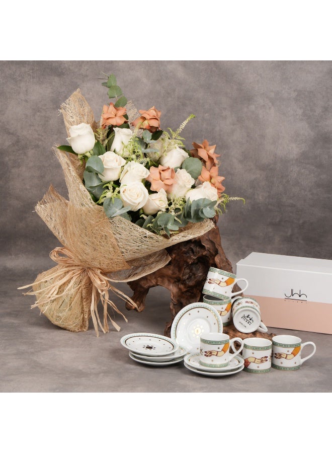 Ferns N Petals Gift Set Of 6 Espresso Cups From Silsal 