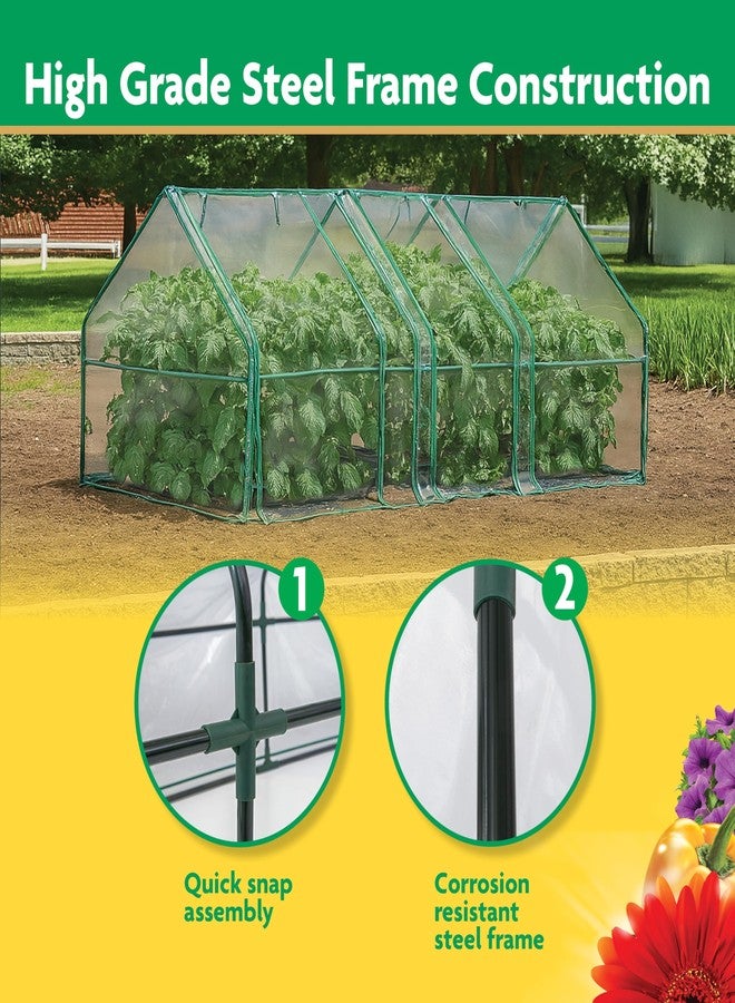 ميركل-جرو دفيئة صغيرة Miracle-GRO، أبعادها 3 × 8 × 3 أقدام، خيمة نباتات خارجية صغيرة، مُسرِّع نمو نباتات مدمج مناسب لجميع الفصول، مزود بغطاء PVC وألواح بسحاب، شفاف - Image 4