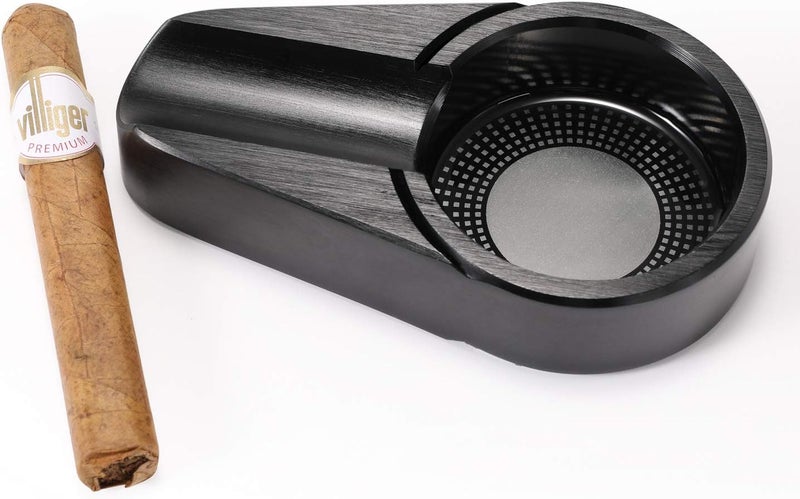 CiTree Cigar Travel Ashtray, Metal (Black) - Image 3