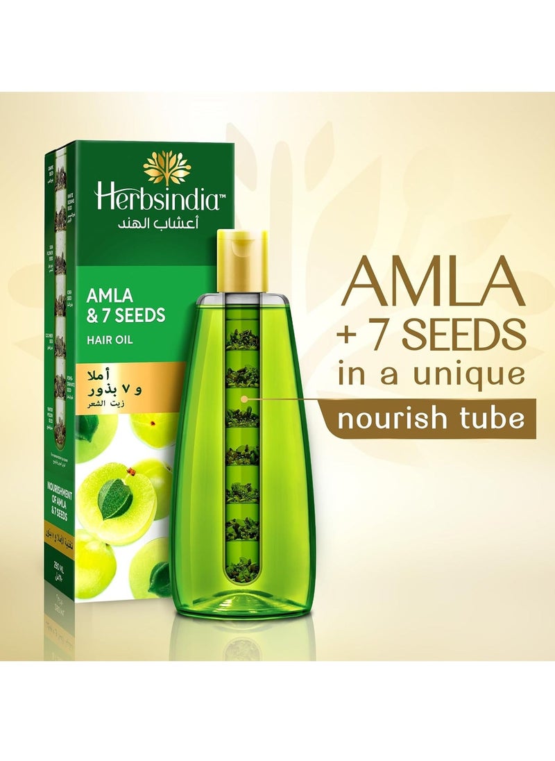 Herbsindia - Amla and 7 Seeds Hair Oil 180 ml - Image 1