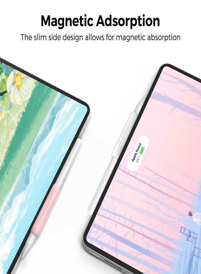 أهاستايل مجموعة من 3 مقابض سيليكون من AhaStyle لقلم Apple Pencil Pro وقلم Apple Pencil (USB-C) وقلم Apple Pencil من الجيل الثاني، تصميم مريح، غطاء واقٍ متوافق مع قلم iPad، أبيض، وردي، أخضر - Image 3