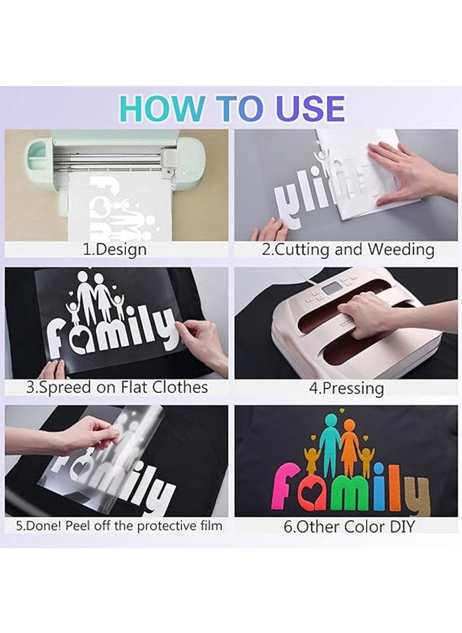 Generic 3 Sheets 3D Puff Vinyl Heat Transfer Glow in Dark Puffy HTV Iron on Vinyl 3D Puff Vinyl Heat Transfer for T-Shirts Heat Press 25*30.5cm The Dark Foaming HTV Fluorescent Press Film Iron on Vinyl  - Image 3
