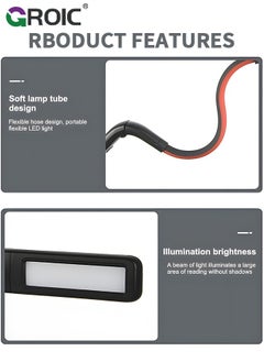 GROIC USB LED Light for Laptop Lamp, Brighter Gesture Sensing USB Lights 3 Color Temp Stepless Dimming Brightness USB Reading Lamp Eye-Care Flexible Portable Lights for laptop Keyboard Reading Camping  - Image 4