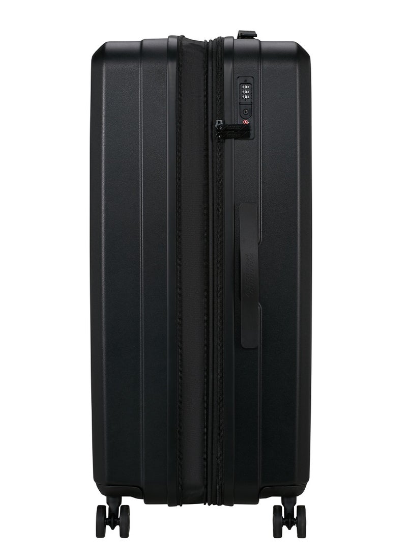 امريكان توريستر حقيبة سفر آيروجوي، حجم الأمتعة المسجلة ٨٠ سم، ٤ عجلات، سطح صلب، ، أسود، قفل ، مقسم داخلي شبكي بسحاب، قابلة للتوسيع، أشرطة متقاطعة، خفيفة الوزن - ضمان دولي ٣ سنوات - Image 2