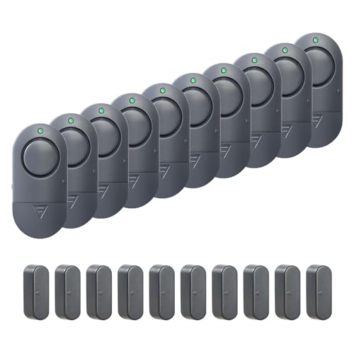 Rinetiy Window Alarm Sensors 120DB Loud Door Chimes for Store Window and Door Alarms for Kids Safety 10 Pack - Image 1