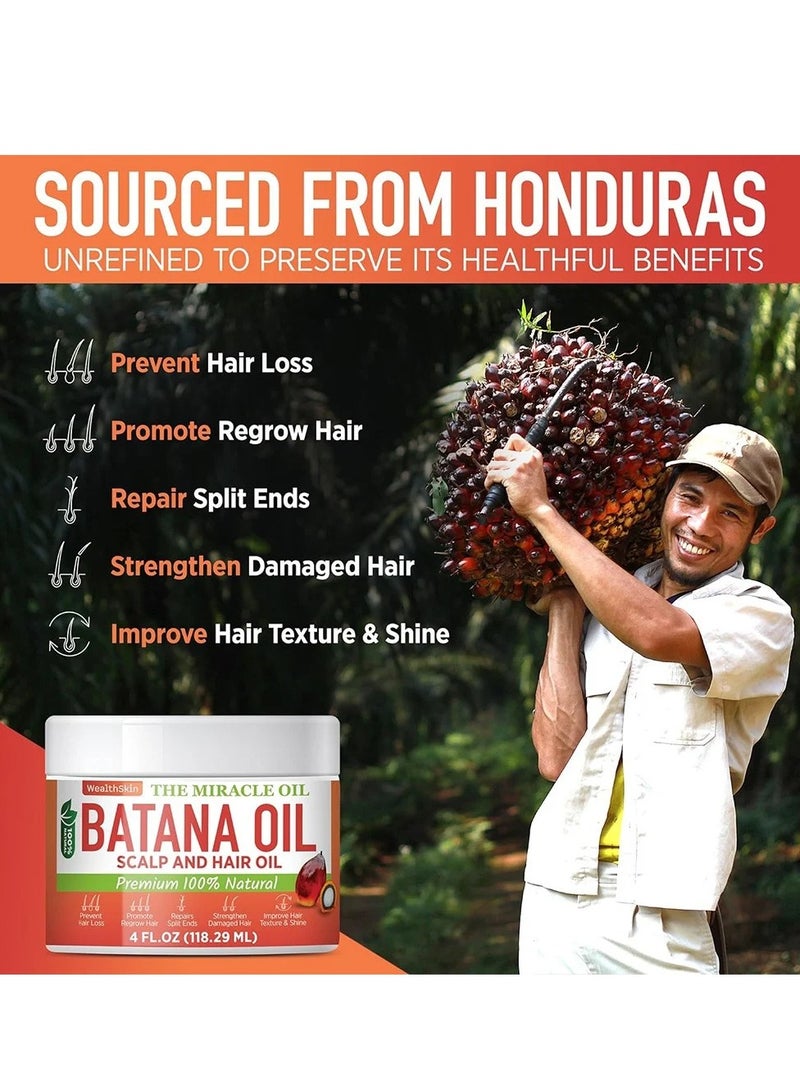 Wealthskin Batana Miracle Scalp Treatment Oil, 4 oz 118.29ml - Image 4