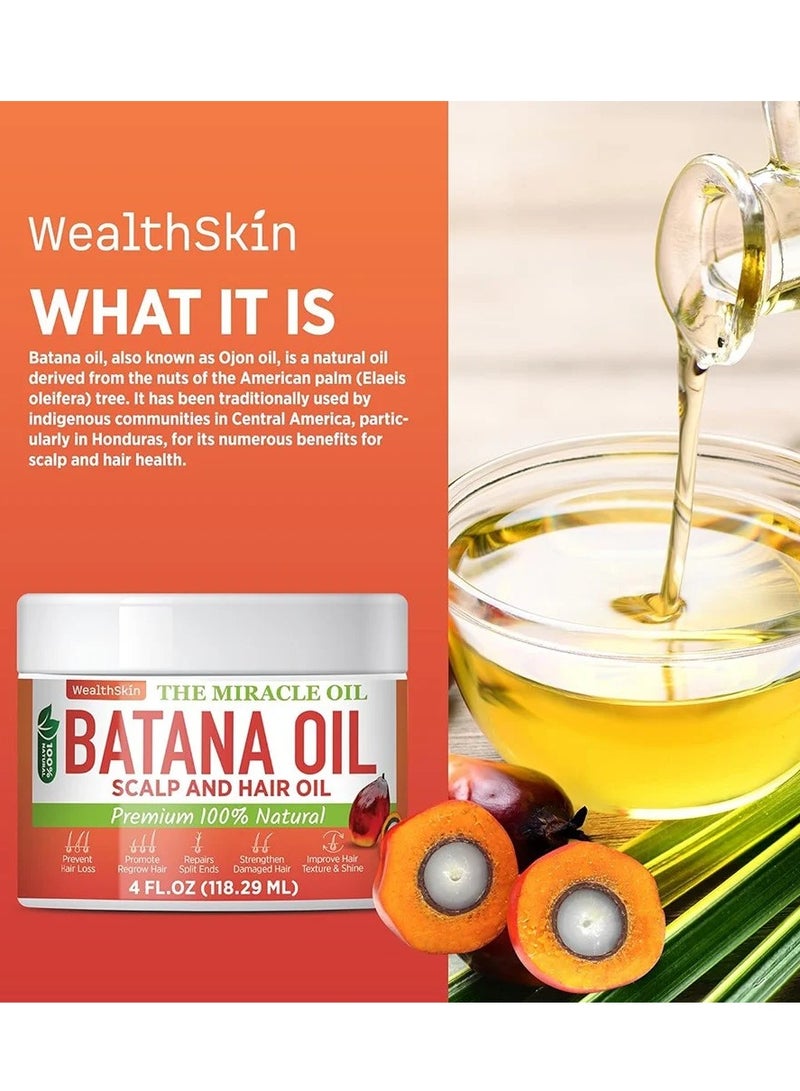 Wealthskin Batana Miracle Scalp Treatment Oil, 4 oz 118.29ml - Image 2