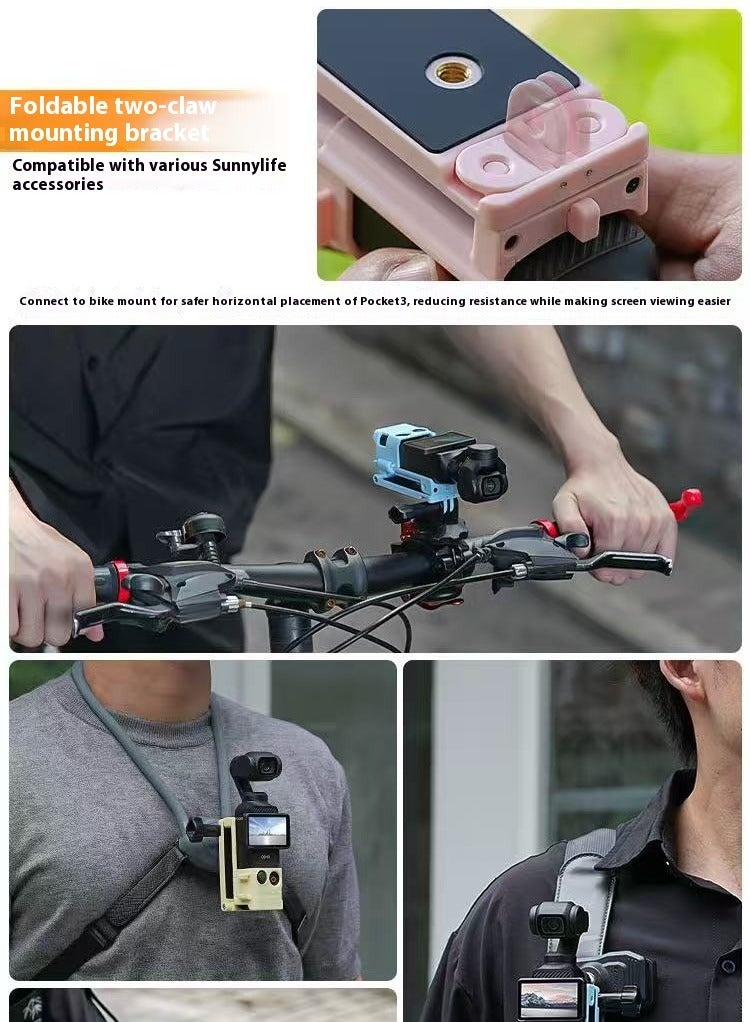 سني لايف Sunnylife DJI Osmo Pocket 3 الإكسسوار: قاعدة الوقوف المغناطيسية مع الأحذية الباردة + 1/4 "جبل ، مثالي للتوسع في اطلاق النار في الهواء الطلق (أسود) - Image 3