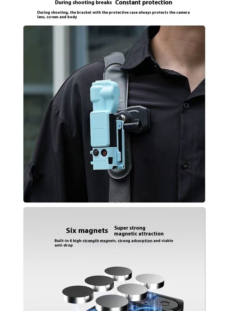 سني لايف Sunnylife DJI Osmo Pocket 3 الإكسسوار: قاعدة الوقوف المغناطيسية مع الأحذية الباردة + 1/4 "جبل ، مثالي للتوسع في اطلاق النار في الهواء الطلق (أسود) - Image 4