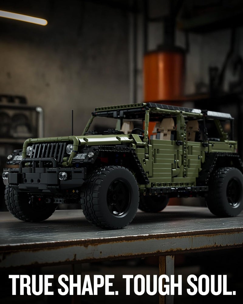 Nifeliz Willis 4x4 Off-Road Car Building Set, Military-Style Vehicle Model Set for Adults, Ideal Gift for Off-Road Lovers to Display and Collect (2,899 PCS, NF10324 - Image 2