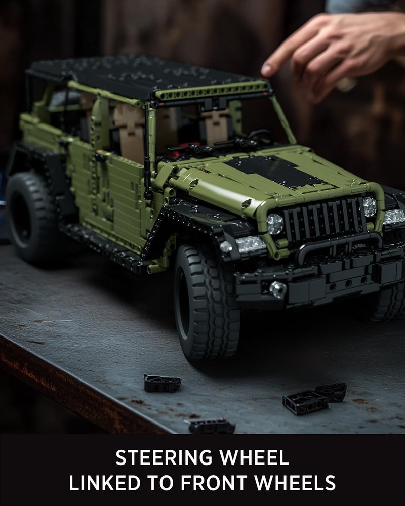 Nifeliz Willis 4x4 Off-Road Car Building Set, Military-Style Vehicle Model Set for Adults, Ideal Gift for Off-Road Lovers to Display and Collect (2,899 PCS, NF10324 - Image 5