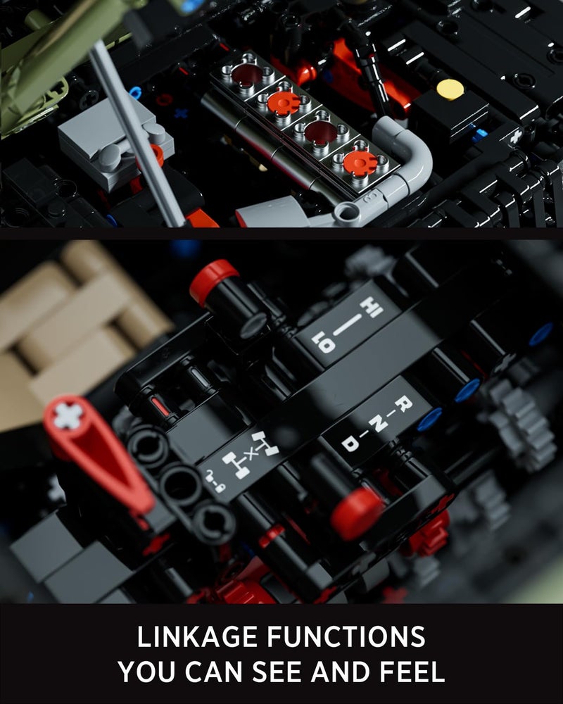 Nifeliz Willis 4x4 Off-Road Car Building Set, Military-Style Vehicle Model Set for Adults, Ideal Gift for Off-Road Lovers to Display and Collect (2,899 PCS, NF10324 - Image 4