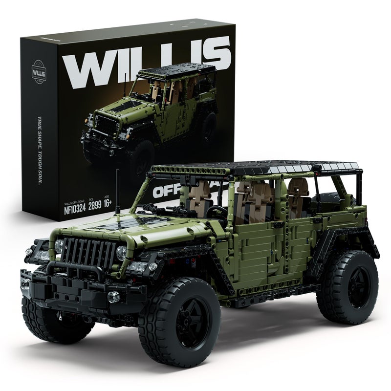Nifeliz Willis 4x4 Off-Road Car Building Set, Military-Style Vehicle Model Set for Adults, Ideal Gift for Off-Road Lovers to Display and Collect (2,899 PCS, NF10324 - Image 1