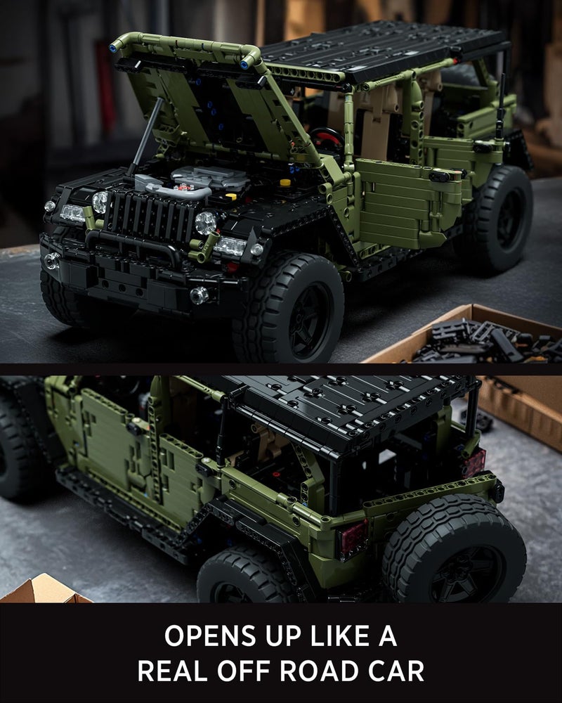 Nifeliz Willis 4x4 Off-Road Car Building Set, Military-Style Vehicle Model Set for Adults, Ideal Gift for Off-Road Lovers to Display and Collect (2,899 PCS, NF10324 - Image 3