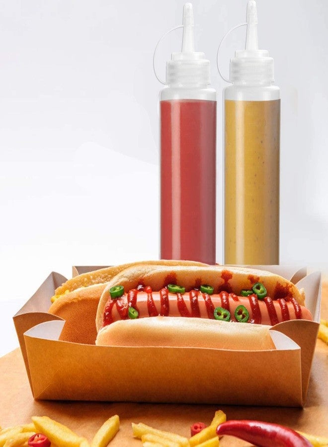 KDZONE Squeeze Bottle for Ketchup Mustard Mayo Hot Sauces Olive Oil Plastic Squeeze Squirt Condiment Bottle with Twist On Cap Lid Set of 3 (Multi Color) - Image 5