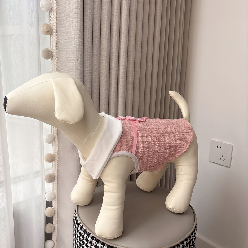 Pink Paw Print Dog Harness Breathable Summer Vest for Small Pets 1-12 Lbs S Size - Image 5