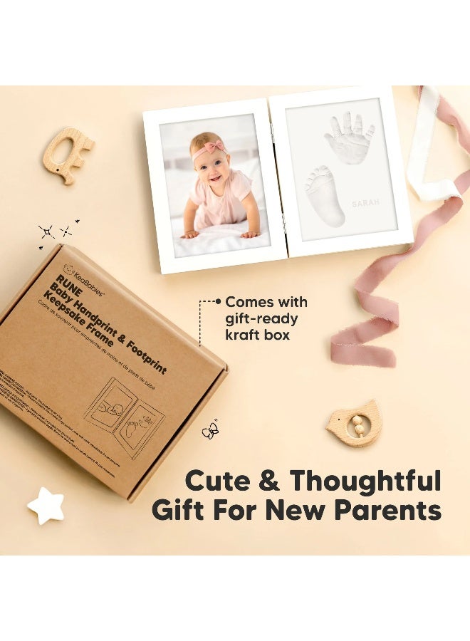 KeaBabies Rune Hand & Footprint Keepsake Frame, Nursery Décor, Ash Wood - Image 4