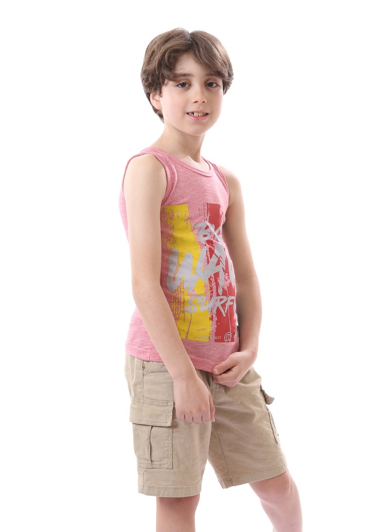 Andora Sleeveless Boys Cotton Printed Shirt - Multicolor - Image 3