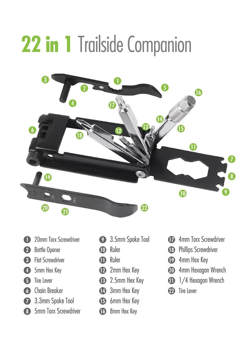Excefore Bike Repair Tool, Multifunctional Bicycle Performance Portable Foldable Multitool Cycling Kits for Mountain Cyclist and Motorcyclist - Image 3