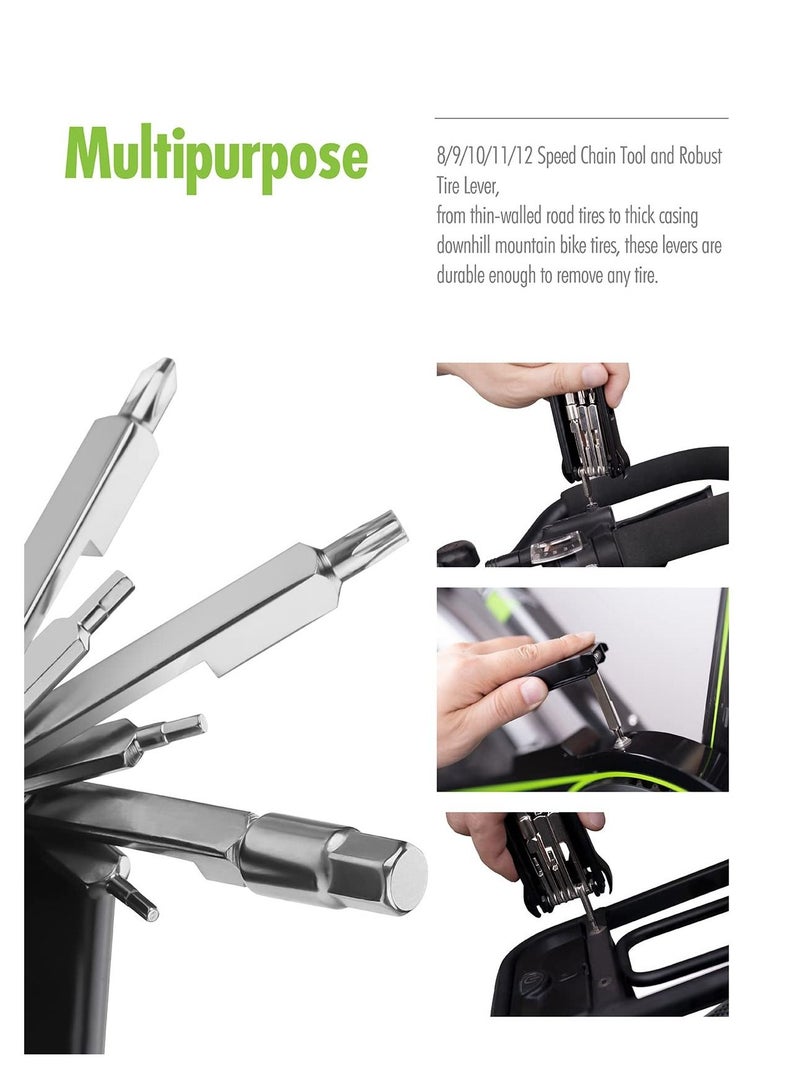 Excefore Bike Repair Tool, Multifunctional Bicycle Performance Portable Foldable Multitool Cycling Kits for Mountain Cyclist and Motorcyclist - Image 4