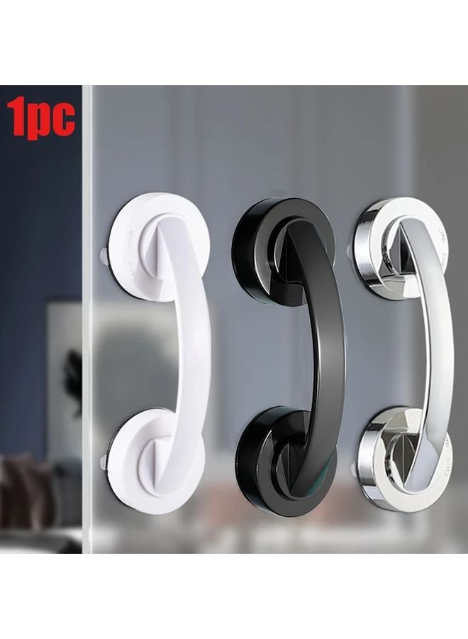 Silvery Modern Minimalist Door Handle Strong Suction Cup For Cabinets Wardrobes Refrigerators - Image 1