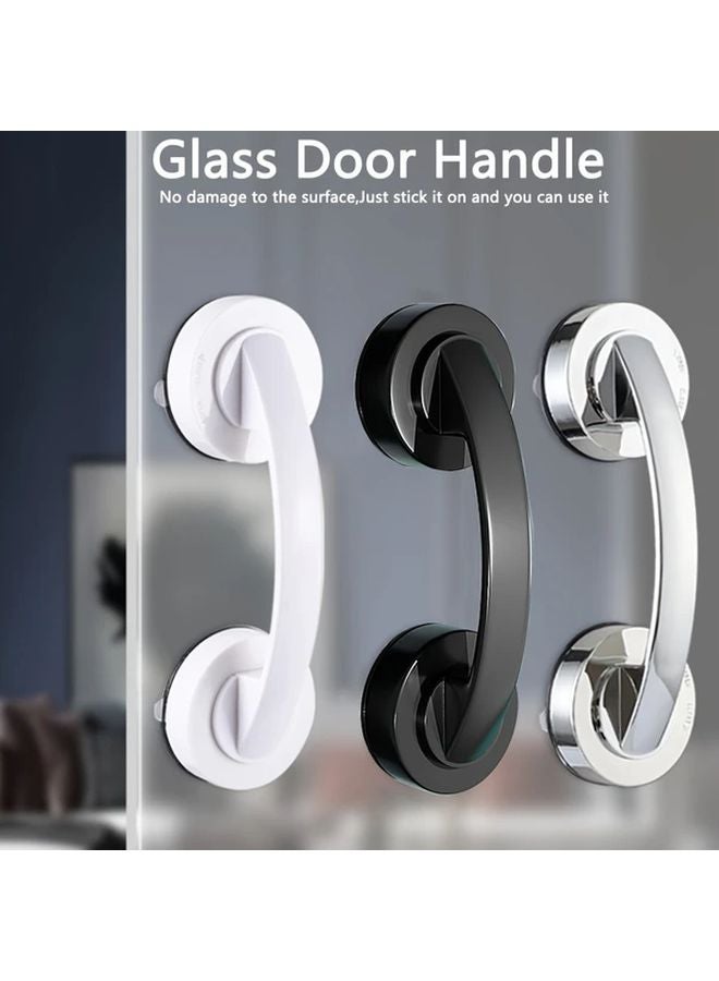 Silvery Modern Minimalist Door Handle Strong Suction Cup For Cabinets Wardrobes Refrigerators - Image 2