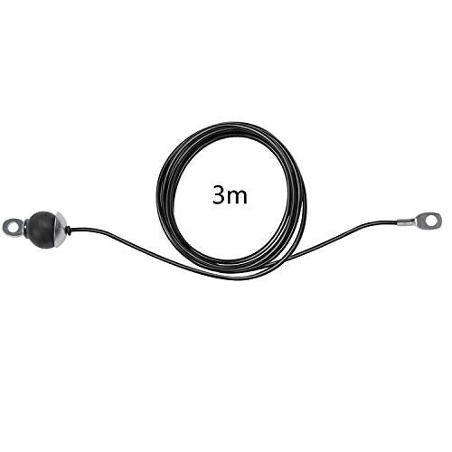 LFJ Replacement Gym Cable Fitness Pulley Cable Steel Wire Rope for Cable Machine Home Gym Weight Lift Pulley System (Fixed Length with Stopper, 98") - Image 3