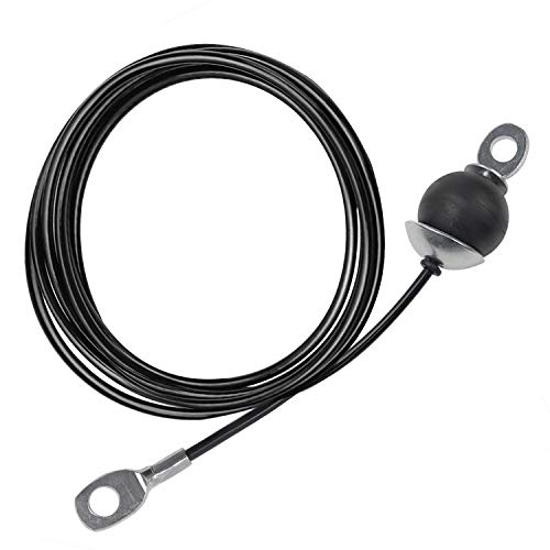 LFJ Replacement Gym Cable Fitness Pulley Cable Steel Wire Rope for Cable Machine Home Gym Weight Lift Pulley System (Fixed Length with Stopper, 98") - Image 1