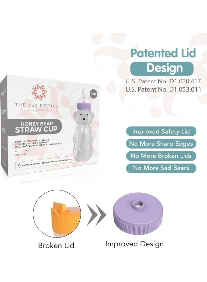 The 730 Project Honey Bear Straw Cup for Babies 3 pack - Image 3