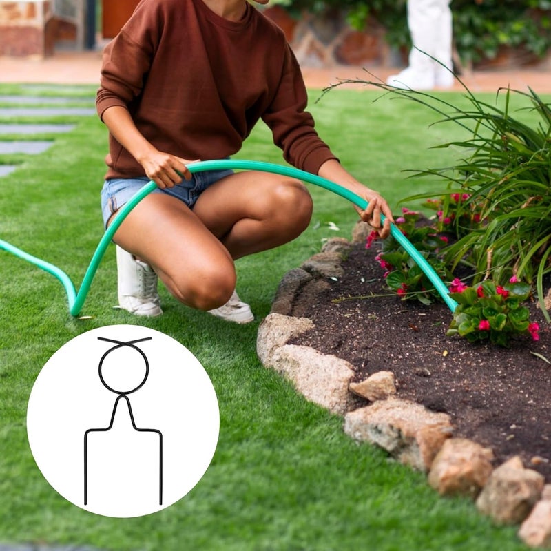 12 Pcs Yard Hose Guides, Adjustable V-Shape Metal Stakes for Garden, Anti-Rust Design to Prevent Hose Tangles and Safeguard Plants - Image 4