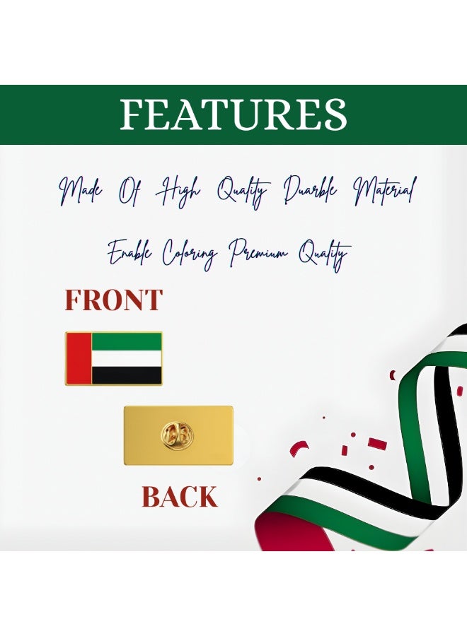 برينت شوب فور مي شارات اليوم الوطني لدولة الإمارات العربية المتحدة، دبابيس ياقة للاحتفال باليوم الوطني لدولة الإمارات العربية المتحدة، شارات روح الاتحاد للرجال والنساء والأطفال - Image 3