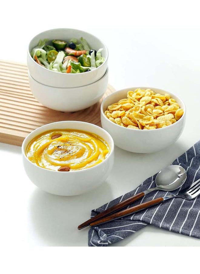 Mash - 4 Pieces Ceramic Deep Soup Bowl 6 Inch Diameter - 20 Ounces Large Bowls for Kitchen - Image 1